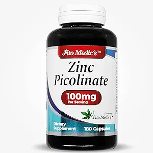 LAB | Zink ergänzt | Zink 100mg | Zink Picolinat | Immununterstützung Ergänzung | 180 Kapseln| Zink ergänzt | Ultra hohe Absorption.