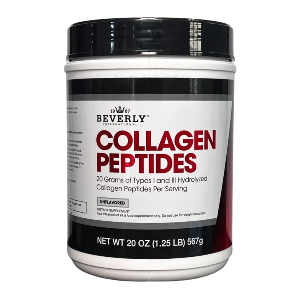 Beverly International Collagen Peptides Protein Powder. Jugendliche Aussehen- Haut, Haar, Nägel, Knochen und gemeinsame Gesundheit. Einfach zu bedienen, hochabsorbierbar. 18 Gramm Protein, Entflammt 20 Unzen.