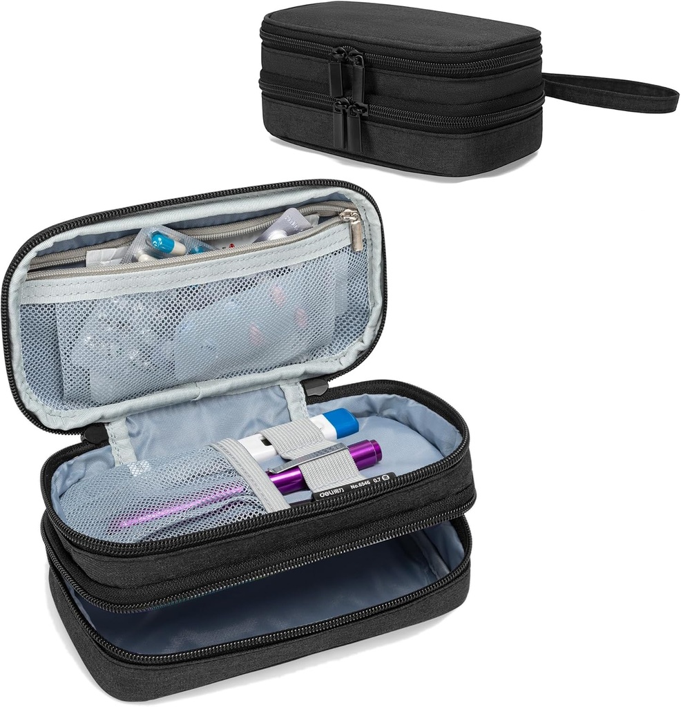 Trunab Tragbare Reisetasche mit Wöchentlicher Pille Box Organizer 2 Mal pro Tag, Pille Fall für Pillen, Vitamin, Fischöl, Ergänzungen Halter