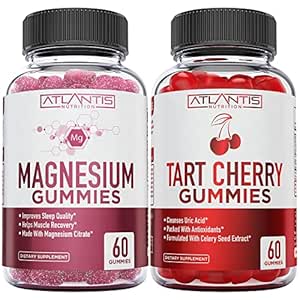 Atlantis Nutrition 60 Tart Cherry Gummis + 60 Magnesium Citrate Gummis