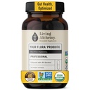 Living Alchemy Gut Health Supplements for Men & Women - Your Flora Probiotic Professional Digestion Supplement with Fermented Soybean, Prebiotics, Digestive Enzyme - Vegan, Non-GMO, 60 Pcs