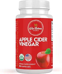 Apfel Apfelessig Kapseln 1000mg | Bio Kräuterergänzung | 60 Kapseln