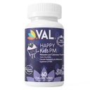 VAL Happy Kids PM | Sleep Support für Kinder mit Magnesium, Melatonin, Vitamin B6 & C | Sugar-Free Chewable | Blueberry Yogurt Flavor | Non-GMO, Gluten-Free | 60 Tabletten | Alter 4+