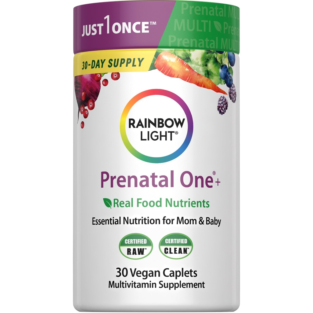 Rainbow Light High-Potency Prenatal One Multivitamin, Prenatal Health Multivitamin unterstützt Mutter Gesundheit und Baby Entwicklung, mit Vitamin C, Vegan, 30 Count