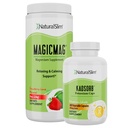 Dynamische Duo MagicMag & Kadsorb - Magnesium Pulver Stress & Schlaf-Unterstützung Getränke & Kalium Caps Elektrolyt Balance Normale pH-Unterstützung - Natürliche Hilfe für einen langsamen Stoffwechsel