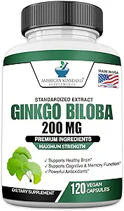 Ginkgo Biloba Extrakt 200mg, Bio Ginkgo Biloba Extrakt, Ginkgo Biloba Ergänzungen, Ginkgo Biloba Extrakt, Ginkgo Biloba Bio, Ginkgo Biloba Pillen, Ginkgo Biloba Kapseln, 120 Vegan Kapseln