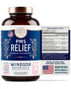 PMS Unterstützung Ergänzung für Frauen mit Chasteberry, Maca Root, Ashwagandha - Period Relief, Bloating Relief für Frauen, Mood Unterstützung, Hormon Balance Kräuterergänzungen - 30 Tage, 60 Vegan Kapseln