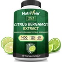 Nutrivein Premium Citrus Bergamotte Ergänzung 1400mg 25:1 Bergamia Extrakt - 60 Tage Versorgung (120 Kapseln): Leistungsstarke italienische Zitrus Bergamotte 1400 mg+ Hohe Konzentration - Herz- und Kreislaufsystem