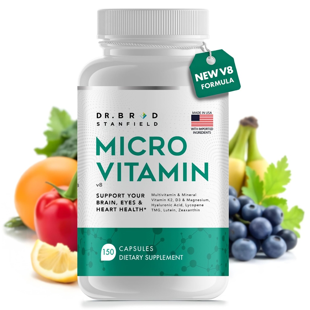 Täglich Low Dose MultiVitamin & Mineral für Männer & Frauen zu unterstützen kognitive Leistung & Gedächtnis + Hyaluronsäure für Hautgesundheit + TMG für Übung (150 Zähler)