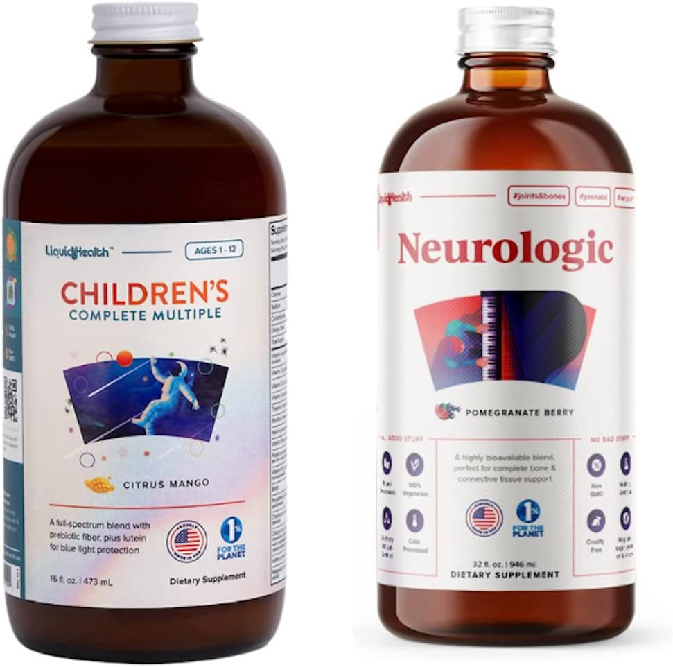 LIQUIDHEALTH Liquid Multivitamin für Kinder Kinder und Gehirn Booster Neurologic Liquid Vitamin Supplements