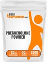 BulkSupplements.com Pregnenolone Pulver - Nahrungsergänzungsmittel, Pregnenolone 20mg - Rein & Glutenfrei, 20mg pro Servierung, 50g (1.8 oz) (Pack von 1)