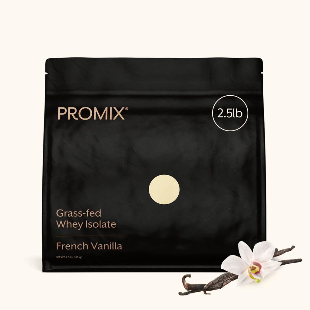 ProMix Nutrition Whey Protein Isolate Powder, Vanille - Grass-Fed - - Post Workout Fitness & Nutrition Shakes, Smoothies, Baking & Cooking Recipes - Gluten-Free & Keto-Friendly - 2.5 Pfund (Pack von 1)