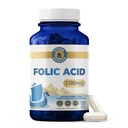 Folic Acid Supplement – Vitamin B9 1.870mg DFE Folate, 1.100mg Folsäure | Vegan, Non-GMO | Unterstützt zelluläre Gesundheit, Energieproduktion & Prenatal Wellness | 120 Kapseln