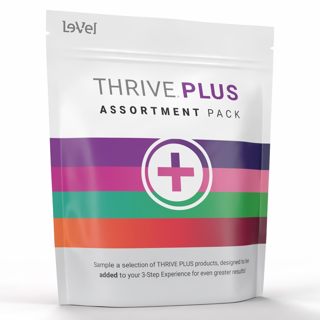 Le-Vel Thrive Plus Sortiment Nahrungsergänzungsmittel Sampler, 30 Liquid, Gummy, Kapselstücke, 30 Stück, Komfortable Wellness-Varietät