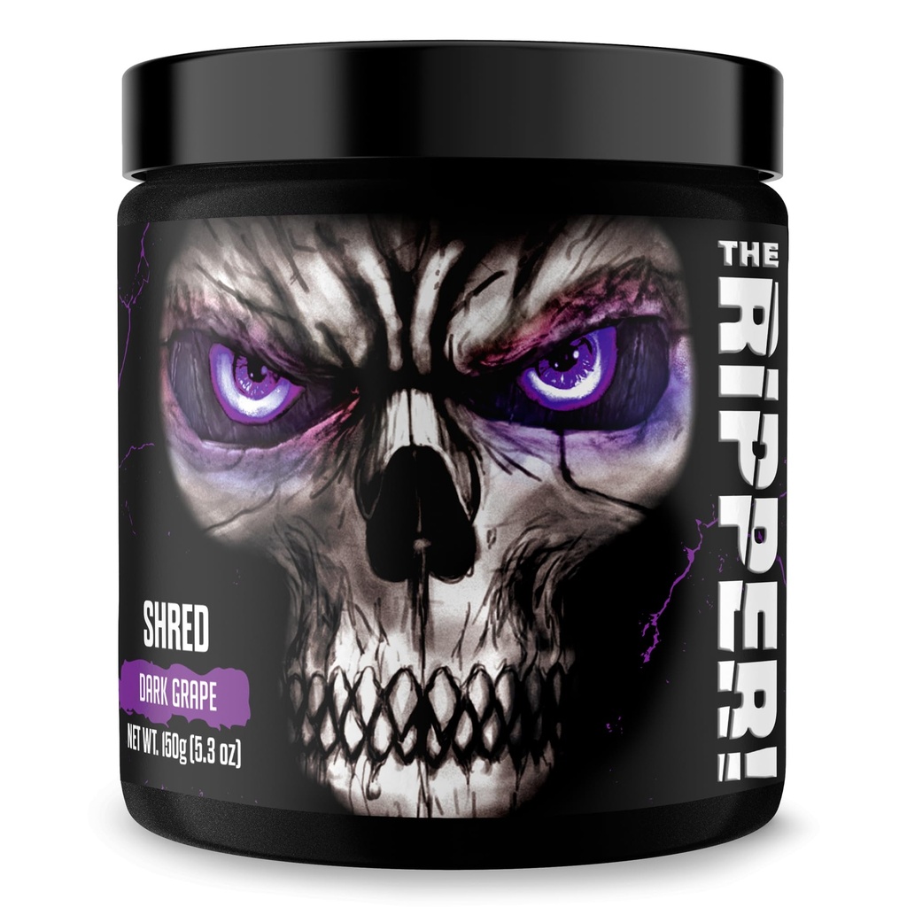 JNX SPORTS The Ripper! Fat Burner Pre Workout für Männer & Frauen – Thermogenic Fat Burning Powder & Appetite Suppressant, Boost Energy & Endurance – Dark Grape, 30 Portionen