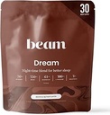 Beam Dream Sleep Powder, L-Theanin, Apigenin, Reishi und Magnesium, Third Party Tested Natural Sleep Aid & Sleep Supplement for Deep Sleep, Relaxation and Recovery, Natural Sleep Support, 30 Servings