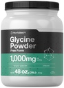Horbäach Glycin Pulver 3 lbs | Kostenlose Form Ergänzung | Unflavored Powder | Vegetarisch, Non-GMO, Glutenfrei