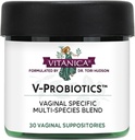 Vitanica V-Probiotics - Probiotika für Damen - Vaginale Suppositorien mit Lactobacillus Rhamnosus, Gasseri & More - Frauengesundheitsergänzung - Lady - 30 Vaginal Suppositorien
