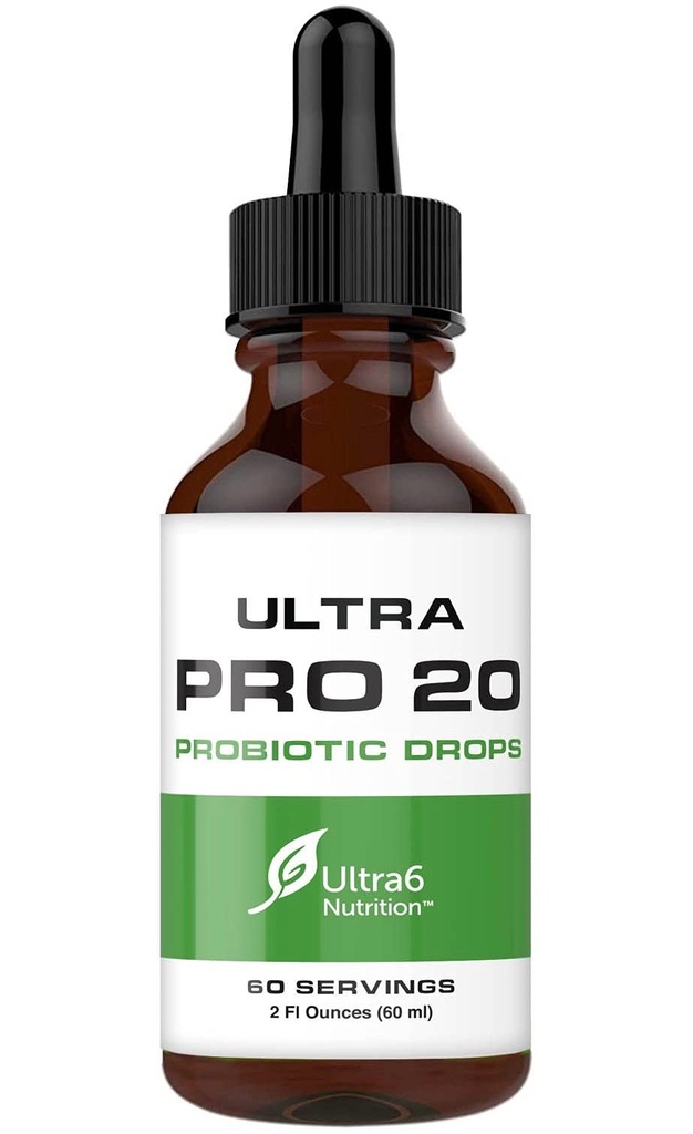 Ultra6 Nutrition Probiotics für Frauen, Männer und Kinder - 20 Strain Liquid Probiotic Supplement für Verdauungs- und Gutgesundheit