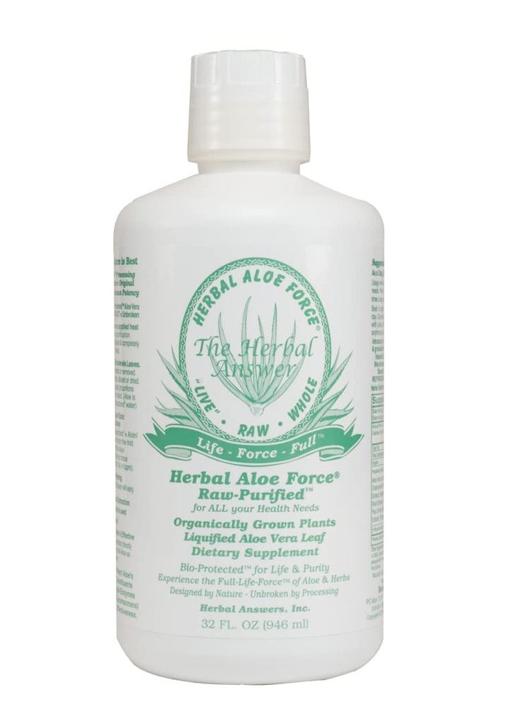 Herbale Antworten pflanzliche Aloe Force Aloe Vera und pflanzliche Nahrungsergänzungsmittel, 32 fl oz