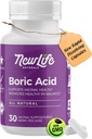 NewLife Naturals - Boric Acid Suppositories für Frauen pH Balance Pillen - 600mg - Feminine Care - Vaginal Odor Itching Discharge BV | Made in USA | 30 Kapseln
