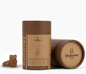 Ashwagandha 1500mg + Zink, Vitamin D2 Vegane Gummi (Ashwagandha Wurzeln)