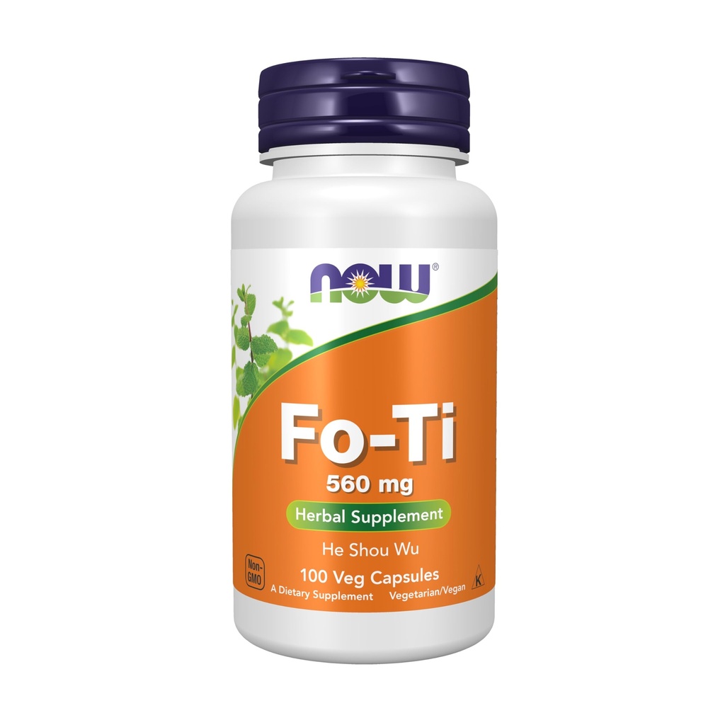 JETZT Nahrungsergänzungsmittel, Fo-Ti (Polygonum multiflorum) 560 mg, Ho Shou Wu, Kräuterergänzung, 100 Veg Kapseln