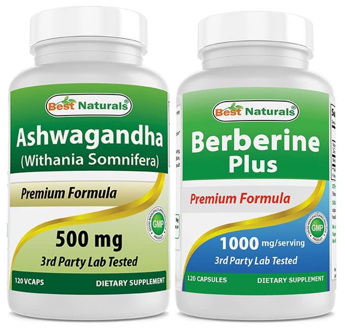Beste Natürliche Ashwagandha Extrakt 500 Mg & Berberine Plus 1000mg