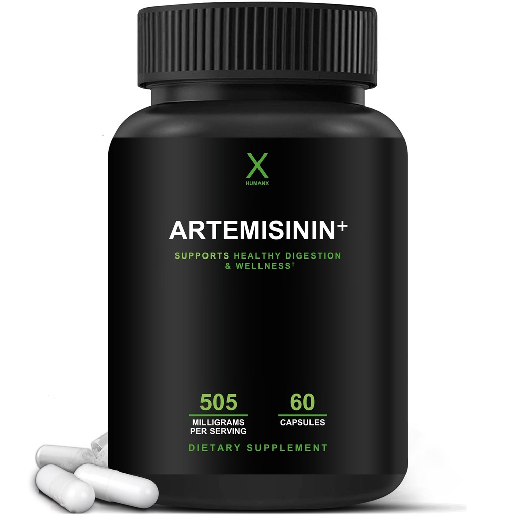 HUMANX Artemisinin 505mg mit Bioperine für größere Absorption - Unterstützt gesundes Altern, Verdauung und Immunität - USA Third Party Tested - Vegan, Non-GMO - Artemisia Annua - Sweet Wormwood Extract