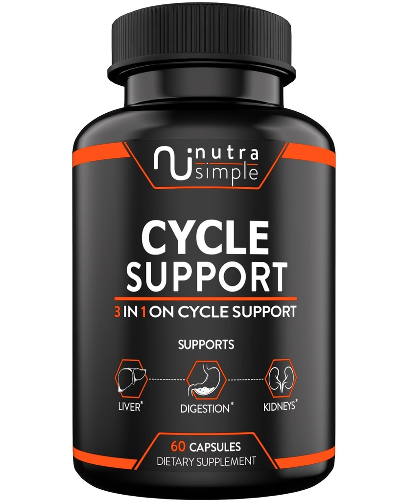 Cycle Support Supplement für Männer und Frauen - Natürliche Leberreiniger Detox & Repair - Gut Gesundheit & Nieren Unterstützung mit Milchdistel, Rübenwurzel, Dandelion, Choline, Artichoke Extract - 60 Kapseln