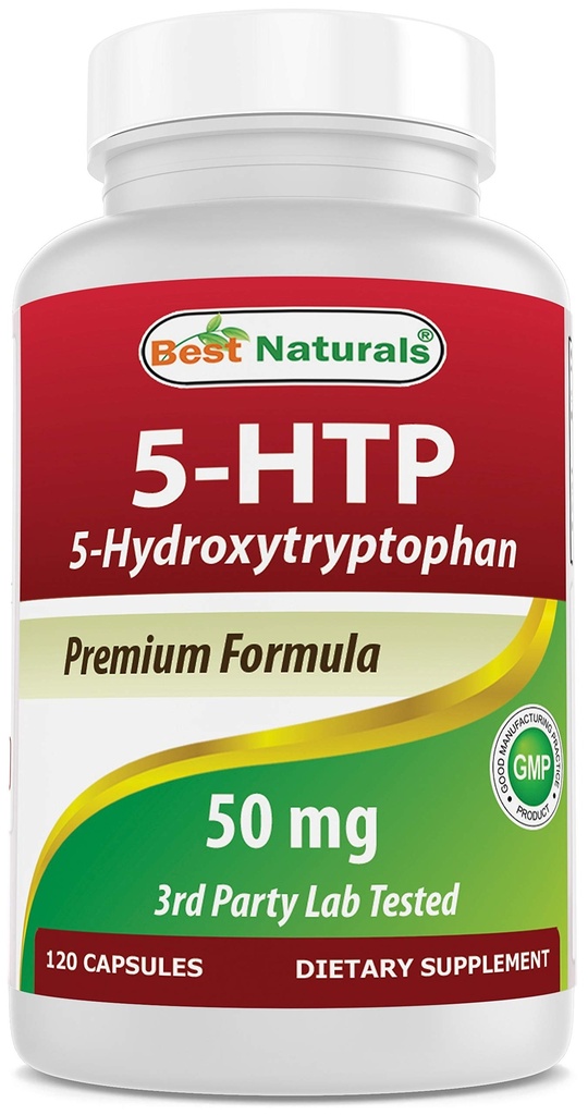 Best Naturals 5-HTP 50 mg 120 Kapseln, 5 HTP Kapseln unterstützt Entspannung und erholsamen Schlaf