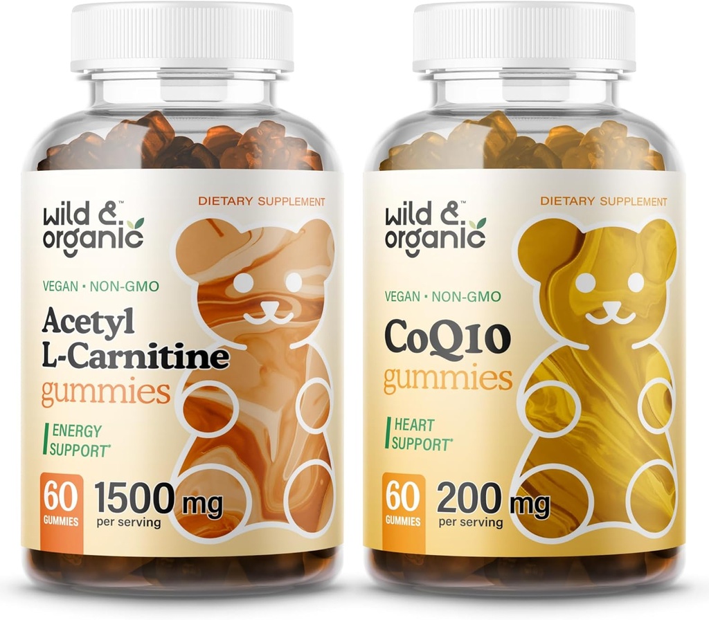Wild & Organic L-Carnitine Gummis & CoQ10 Gummis 60 Count