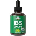 USDA Organic IBS Relief 5-in-1 Flüssige Tropfen. für Ingestion, Bloating, Gas. Irritable Bowel Supplement mit 5 organischen Zutaten. Pfefferminzöl, Fenchel Seed, Kamille Blume, Rosmarin, Heilige Basil