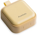 Kleine Pille Case, niedliche Pille Box - Acedada Travel Daily Pill Organizer, Portable Pretty Pill Container für Geldbeutel, Kompakte Medizin Halter für Vitamine, Fischöle, Ergänzungen, Gelb