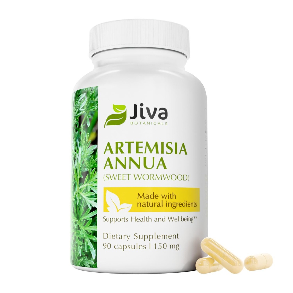 Jiva Botanicals Artemisia Annua Sweet Wormwood Kapseln - Unterstützt Immunsystem & Normale Leber Gesundheit - Made in USA - 90 Kapseln