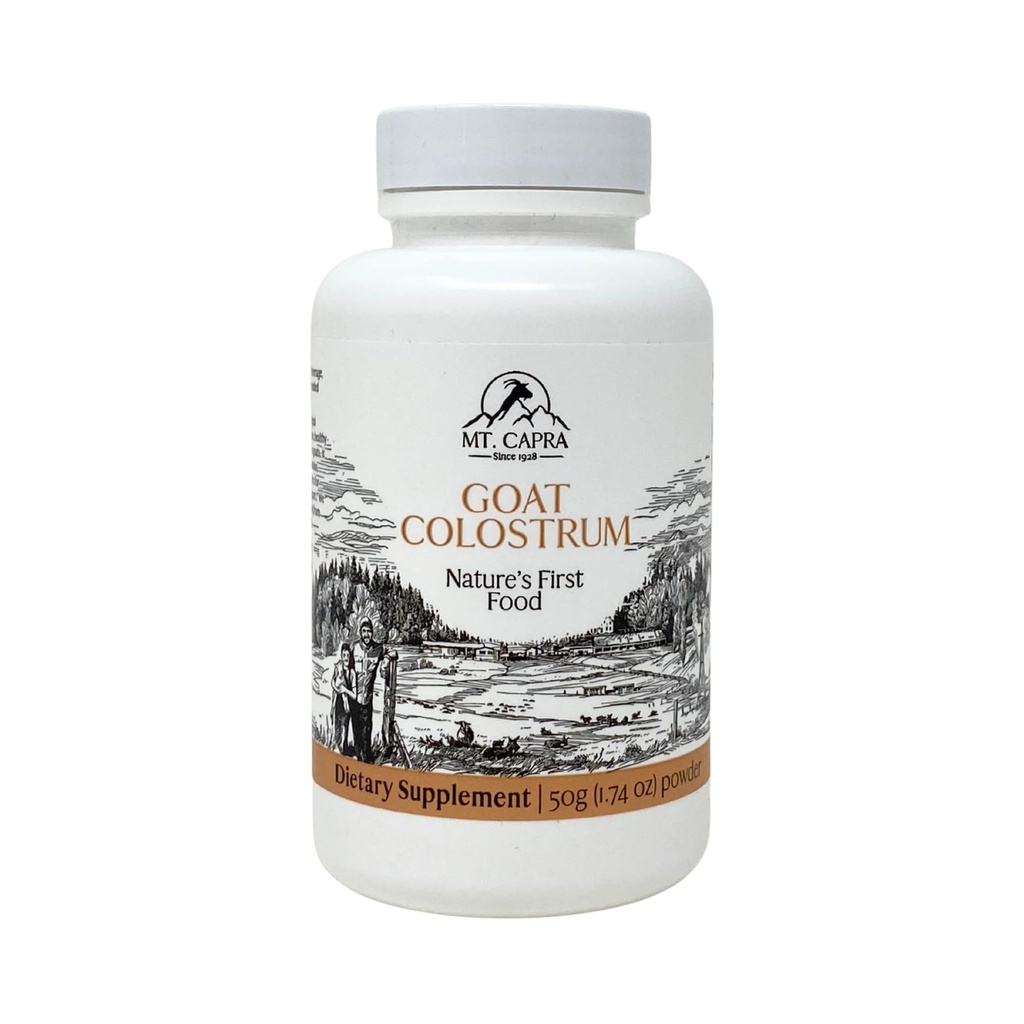Mt. Capra Goat Milk Colostrum | für gesundes Immunsystem, Gut und sportliche Leistung | Grass-Fed, hoch in Immunoglobulinen | 17 Servierungen - 1.76 oz