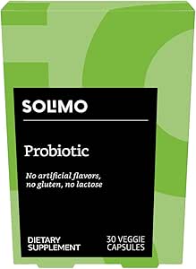 Marke - Solimo Probiotic 10 Billion CFU Lactobacillus Rhamnosus, 30 Veggie Kapseln, ein Monat Versorgung