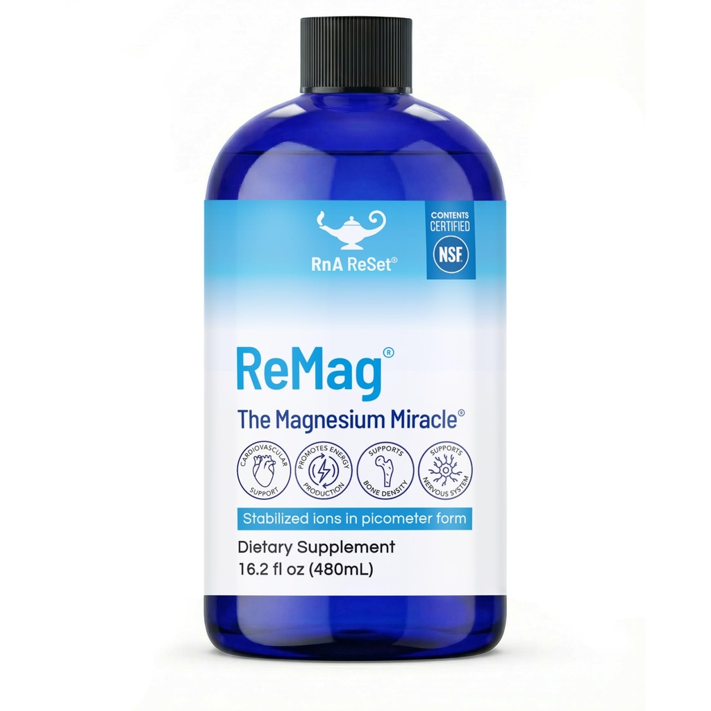 RnA ReSet ReMag – Pico-Ionic flüssiges Magnesium für hohe Absorption, 16.2 Fl Oz (1-Pack)