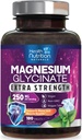Magnesium Glycinate 250mg - 100% Chelat Magnesium für maximale Absorption - Schlafunterstützung, Muskeln, Nerven, Knochen und Herz-Gesundheit Unterstützung, beste Mag-Ergänzung, Vegan Non-GMO, 3. Partei getestet - 180 Tabletten