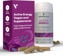 Active Energy Supplements – Fatigue-Fighting C & B Vitamin Supplements – Vitamin Supplement w/Folate, Iron & Adaptogenic Herbs – Koffeinfreie Multivitaminkapseln (60 Zähler)