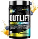 OUTLIFT Amped Max Dosed HIGH STIM Pre Workout Powder, 6G Citrulline, 3.2G Beta Alanine, Alpha GPC, CognatiQ, Extreme Energy, Massive Pumps, Elektrolyte, Nootropics Blueberry Lemonade - 22 Serv