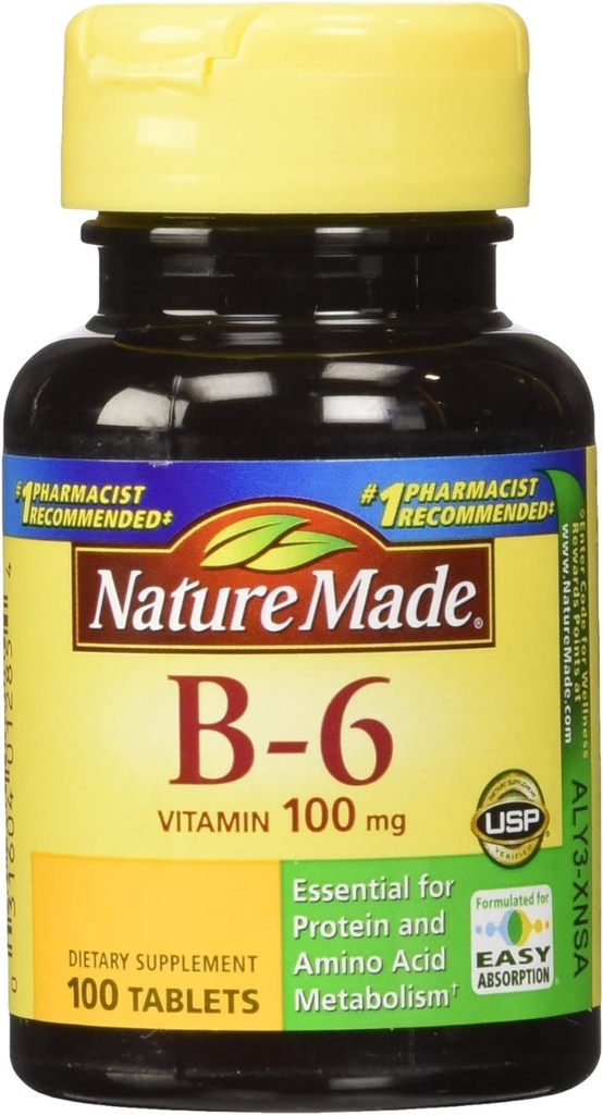 Naturgemachtes Vitamin B-6 100 Mg, Tabletten, 100-Count (Pack von 2)
