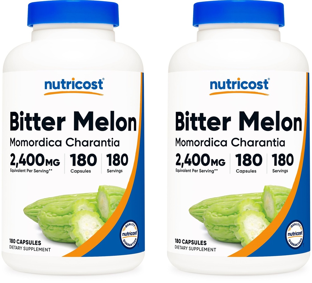 Nutricost Bitter Melon 600mg, 180 Kapseln (2 Flaschen)