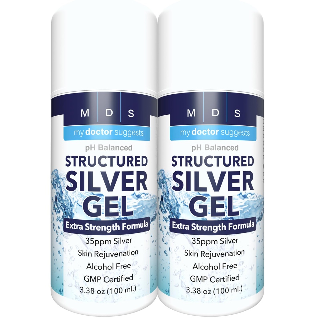 Kolloidale Silber Gel Extra Strength - 35ppm Aktiviertes kolloidales Silber Gel für maximale Potenz - Made in USA - Strukturierte Formel in einem bequemen 2 Pack