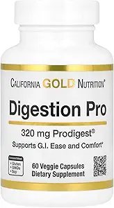 California Gold Nutrition Digestion Pro mit ProDigest®, Botanische Verdauungsmischung von Artichoke und Ginger Extract, 320 mg, 60 Veggie Kapseln