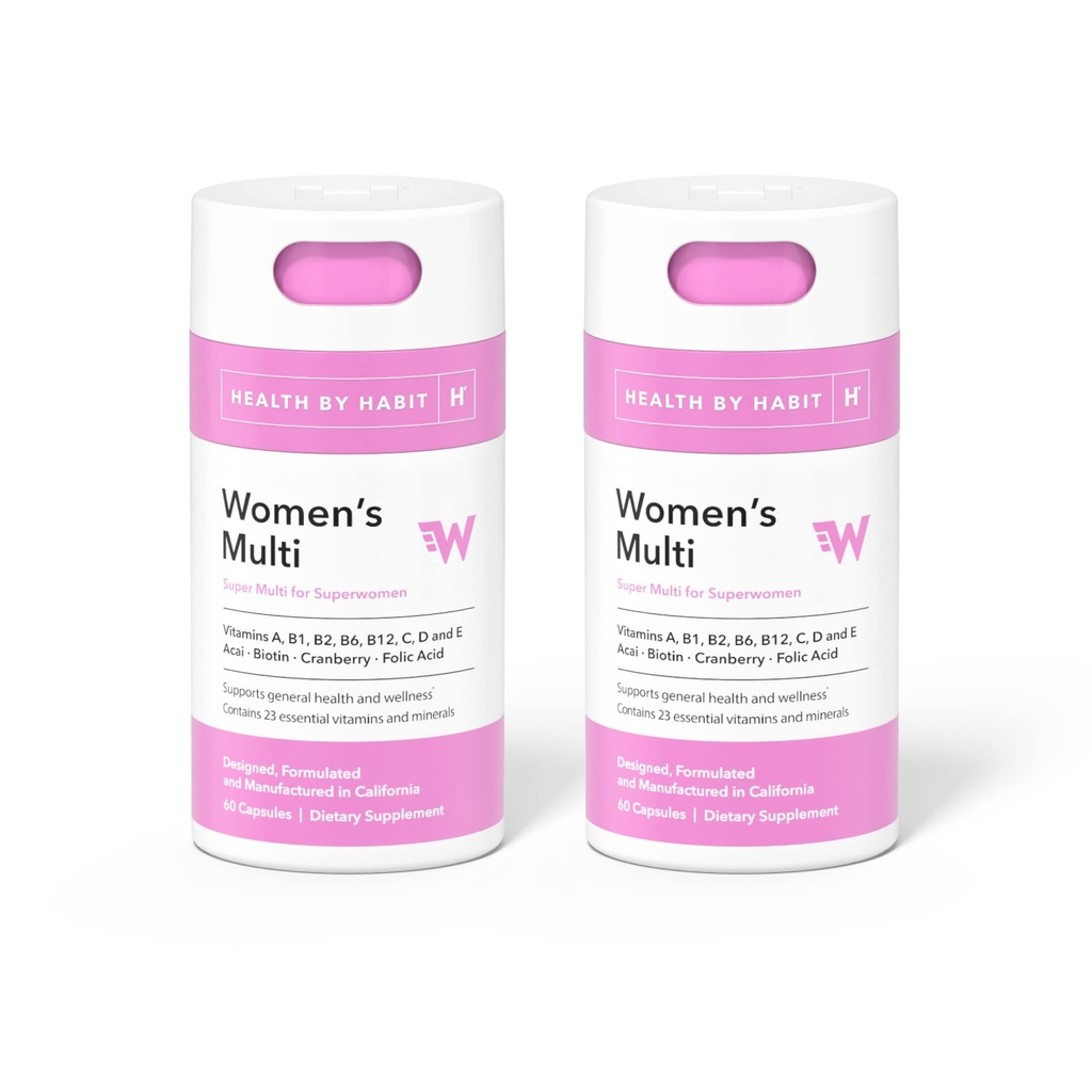 Gesundheit von Habit Womens Multi Supplement 2 Pack (120 Kapseln) - 23 essentielle Vitamine und Mineralstoffe, Unterstützt allgemeine Gesundheit & Wellness, Non-GMO, Zuckerfrei (2 Pack)