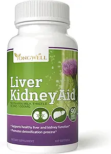 Leber-Kidney-Hilfe, Kräuterbasierte Zutaten unterstützt Leber- und Nierengesundheit, 90 Tage Versorgung (180 Softgels)