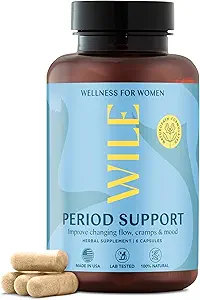 WILE Menopause und Perimenopause Ergänzungen für Frauen - Menstrual Cramp, PMS und Heavy Period Relief mit Dong Quai - Premenopausal Unterstützung für Hormon Balance & Verbesserte Stimmung, Vegan, 30 Portionen