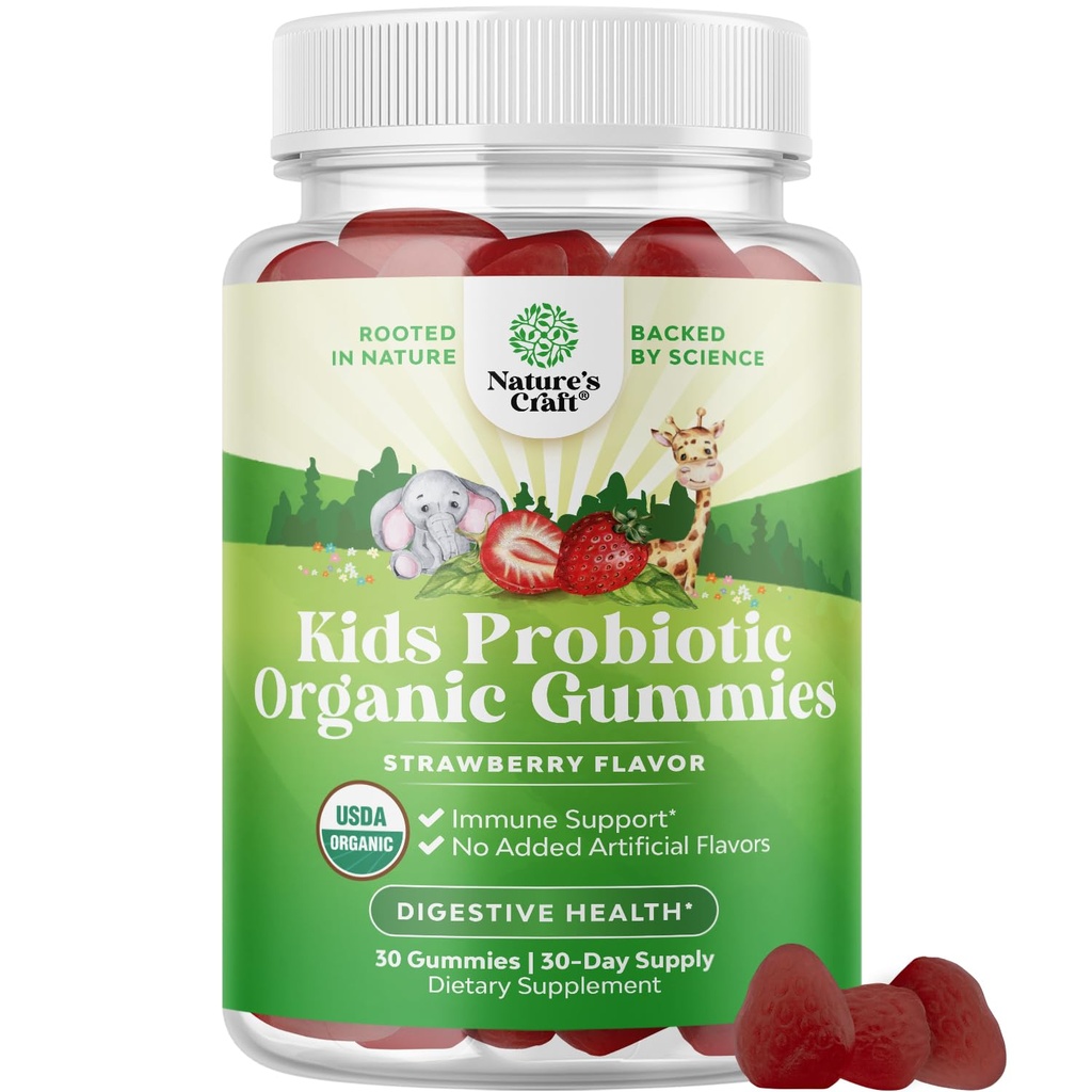 Immun Booster Kids Probiotic Gummies - Bacillus Subtilis Probiotic für Kinder Upset Stomach Körper reinigen Immun-Boost und Colon Detox - Verstopfung Entlastung und Verdauungs-Vitamine Gummy