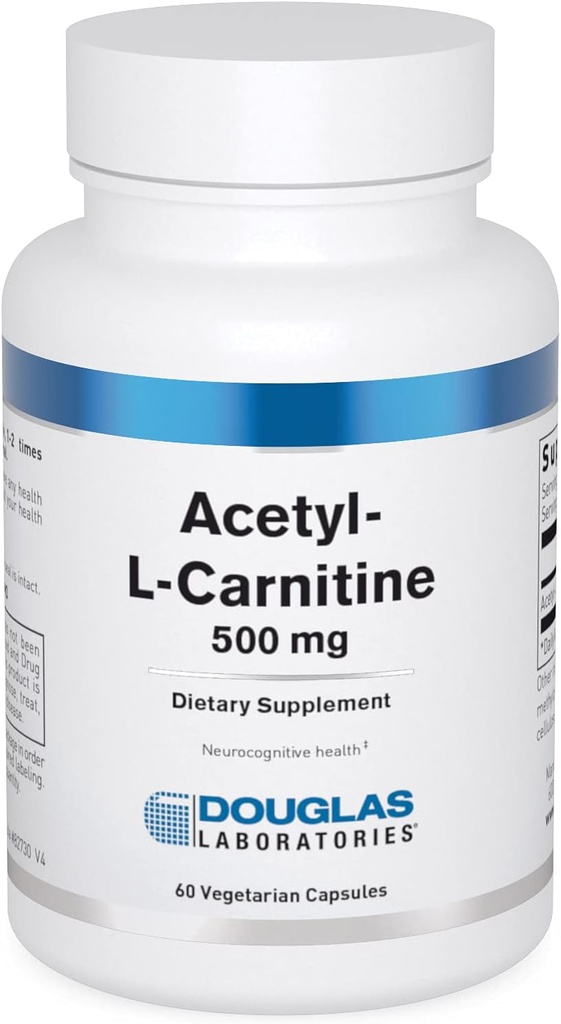 Douglas Laboratories Acetyl L-Carnitin 500 mg | Unterstützt Gehirn- und Nervenfunktion während des normalen Alterungsprozesses* | 60 Kapseln